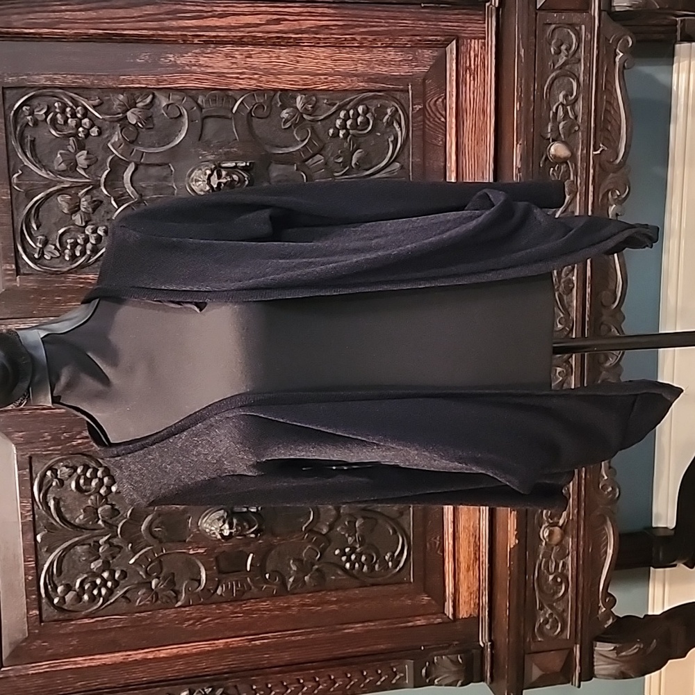 Zenobia black open front cardigan